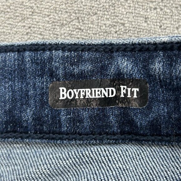 Judy Blue Jeans Womens 3 / 26 Boyfriend Fit Medium Wash Stretch Denim Distressed - Picture 13 of 16